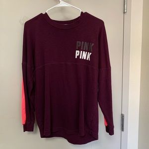 PINK oversized long sleeve shirt